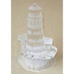 Lighthouse With Lit Up Base Glass Block Figurine