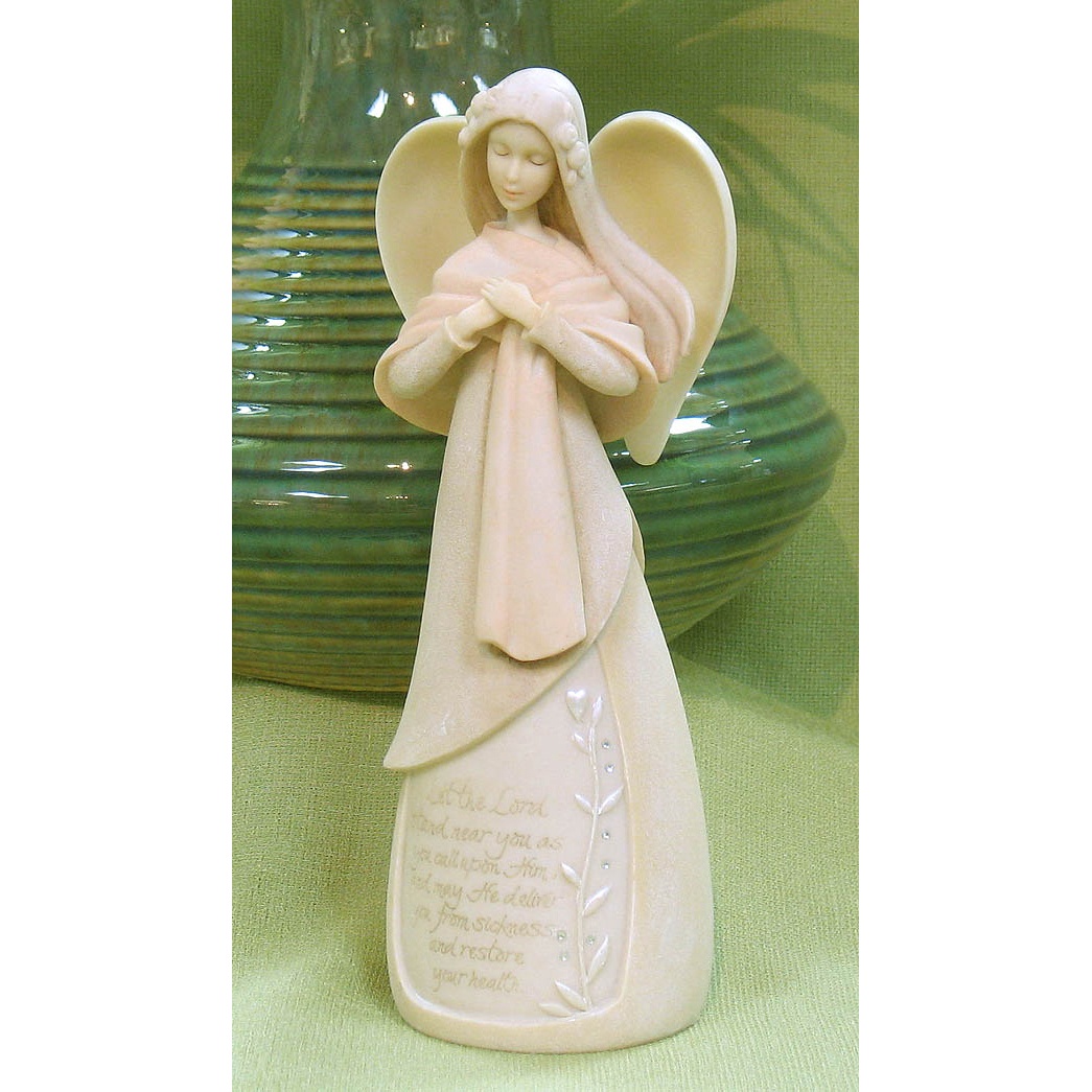 010-E014305_3.jpg Let The Lord Healing Angel Figurine - Image 1