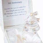 5th Anniversary Glass Bell in Gift Box