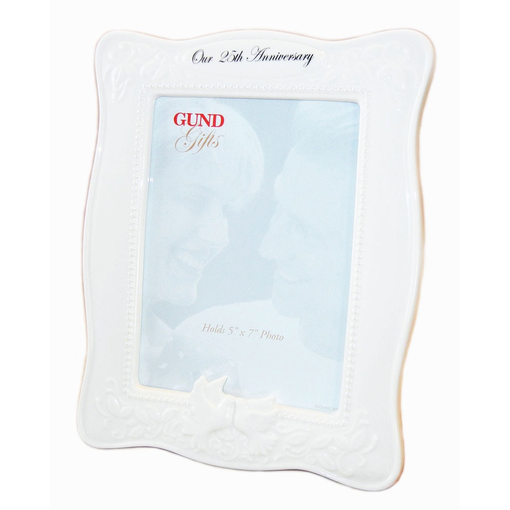 010_60685_3.jpg 25th Anniversary White Photo Frame - Image 1