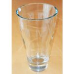 Contemporary Glass Vase with Roman Numbers