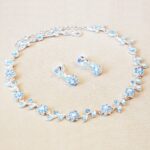 Floral Blue Crystal Choker - Maya Fashion Jewellery