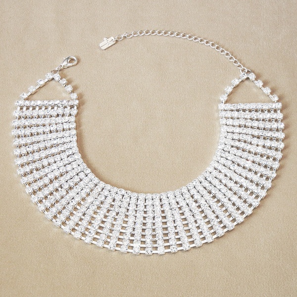 019-L977_1_3.jpg Grace Clear Rhinestone Choker - Fashion Jewelry - Image 1