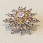 Vintage Dahlia Rhinestone Brooch - Elizabeth