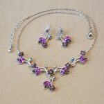 Amethyst Crystal Floral Necklace - Fashion Jewellery