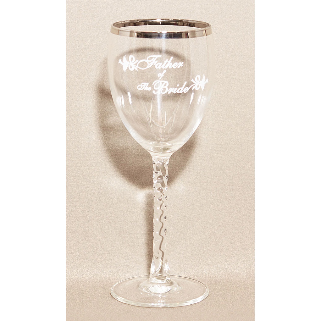 043-10806_3.jpg Father Of The Bride Wedding Wine Glass - Image 1