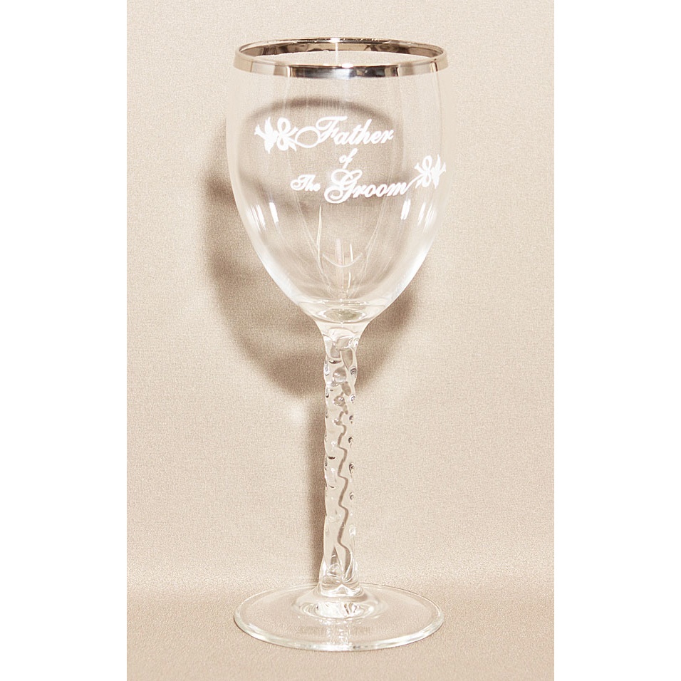 043-10808_3.jpg Father Of The Groom Wedding Wine Glass - Image 1