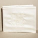 Leaf Design Ivory Wedding Guest Book