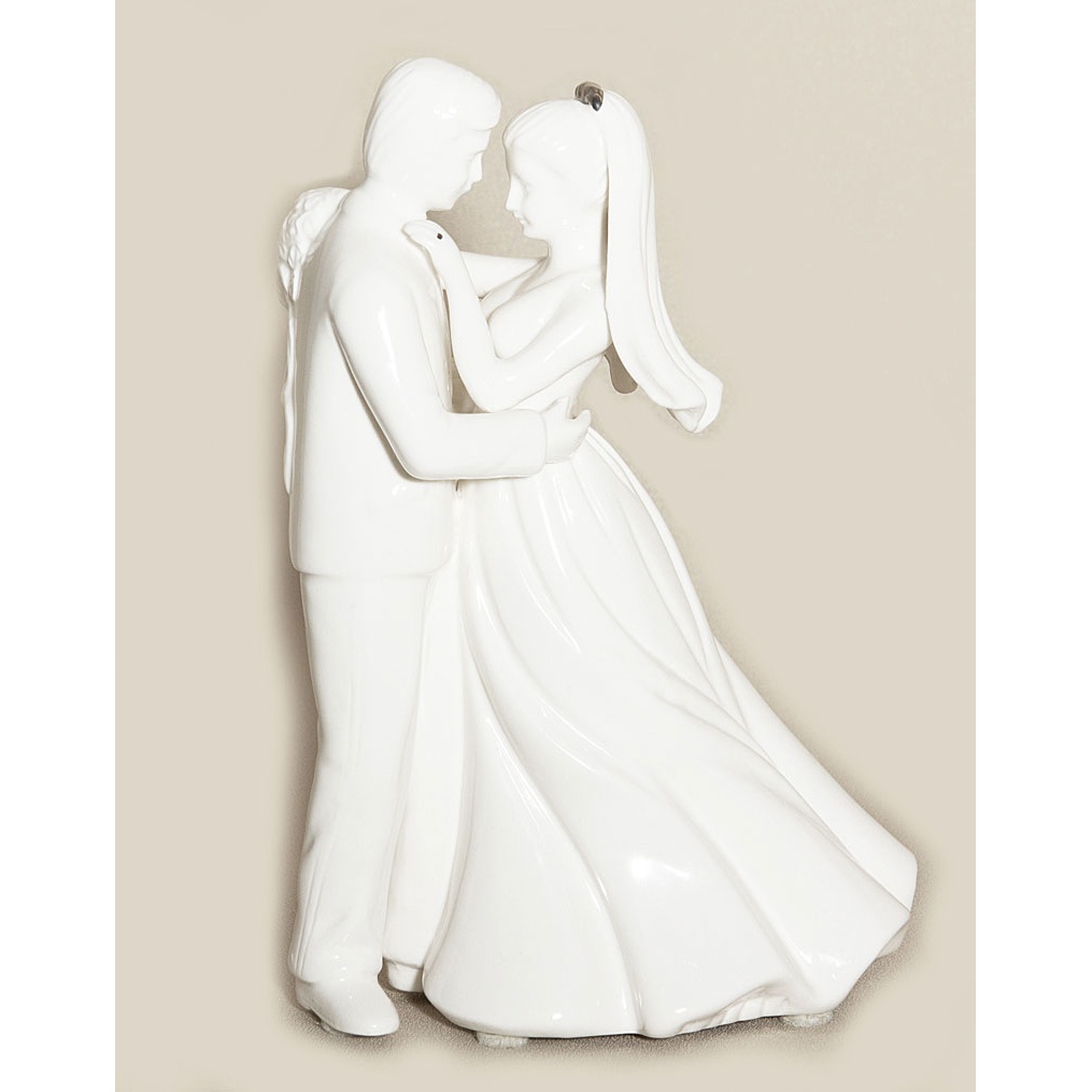047-32140_3.jpg Dancing Couple Platinum Figurine Cake Top - Image 1