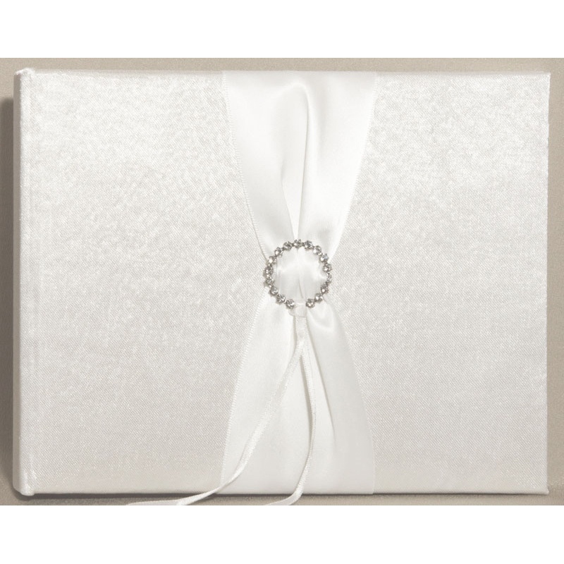 047-42113_3.jpg Treasures White Wedding Guest Book - Image 1