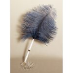 Pen Set Navy Plume Glass Heart Wedding