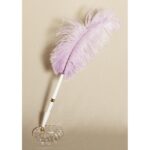 Pen Set Lavender Plume Glass Hear Glass Heart Wedding