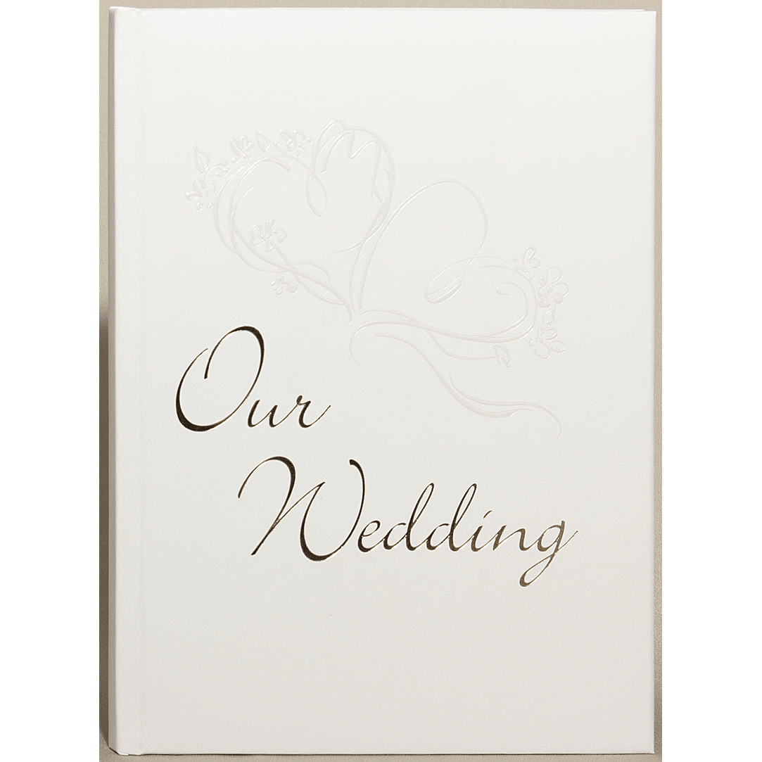 047-50401_3.png Our Wedding White Double Heart Wedding Album - Image 1