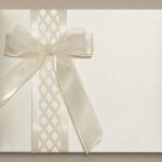 Wedding Guest Book - Lattice design Ivory