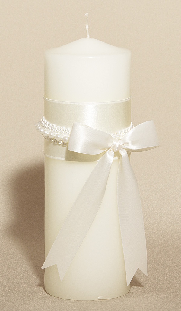 047-98145_31.jpg Wedding Unity Candle - Yours Truly - White - Image 1