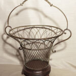Decorative wrought iron fruit or flower basket