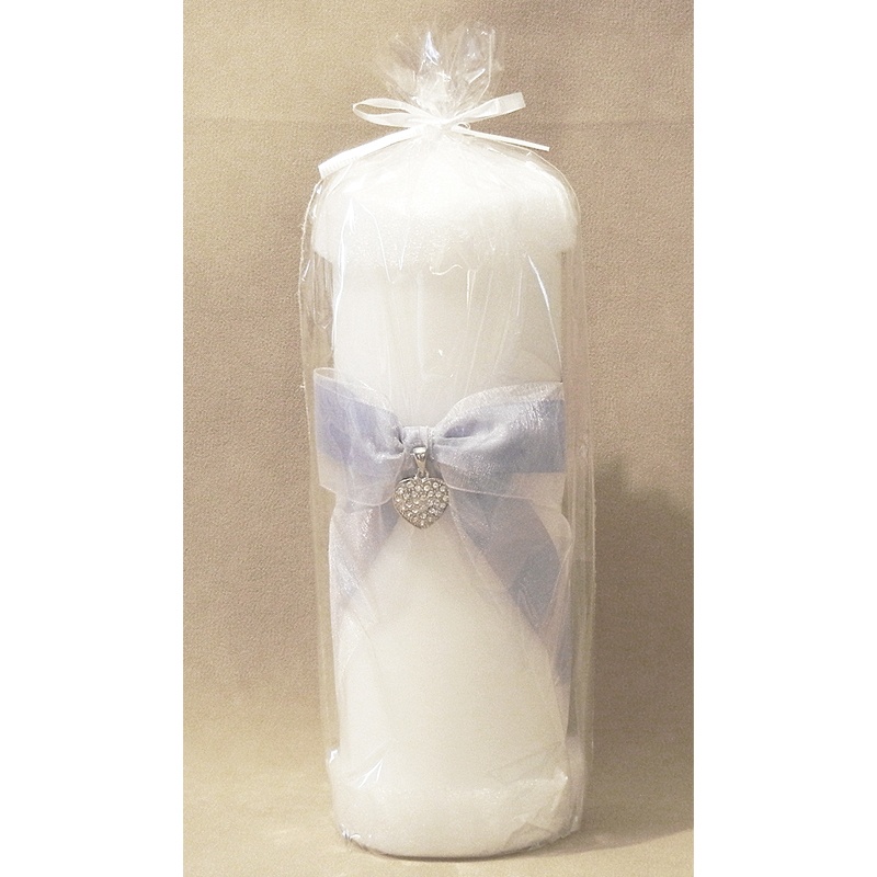 054-10105_1_31_0.jpg Wedding Unity Candle Set of 3 Iris - Image 1
