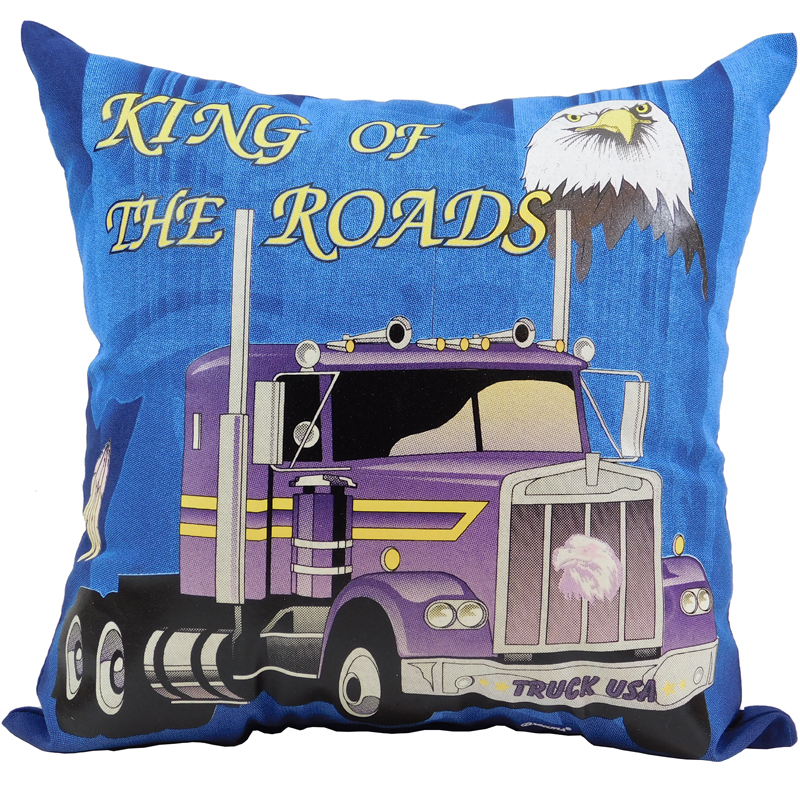 06B-KingOfTheRoads-LG.jpg King Of The Roads Glow In The Dark Pillow - Image 1