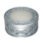 Pewter Round Jewelry Box