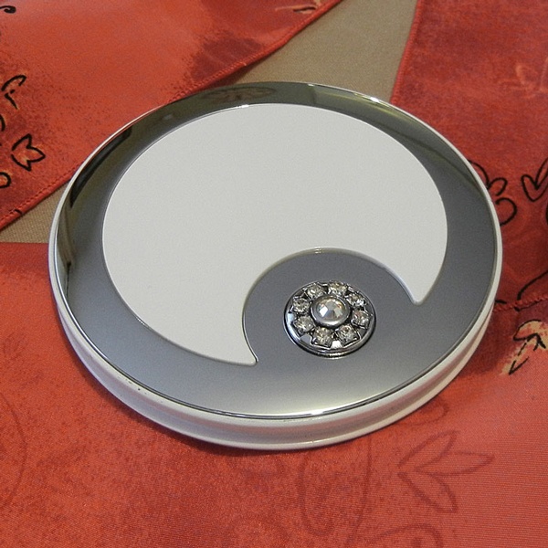 094-WN515W_3.jpg Compact Mirror Moon Crystals - Elegant Cosmetic Mirror - Image 1