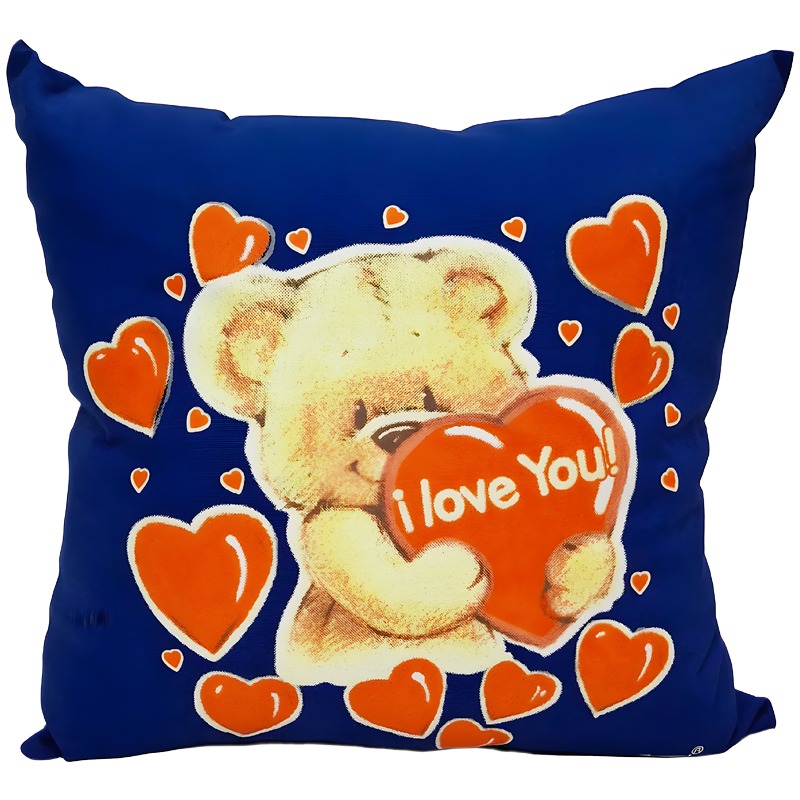 Teddy with Hearts Pillow