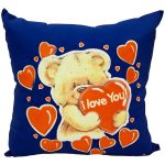 Teddy with Hearts Pillow