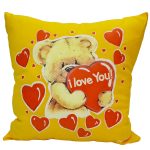 Teddy with Hearts Pillow - Image 4