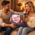 Charming Wolf - I Love You Babe Pillow - Image 3