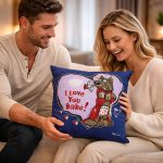 Charming Wolf - I Love You Babe Pillow - Image 2