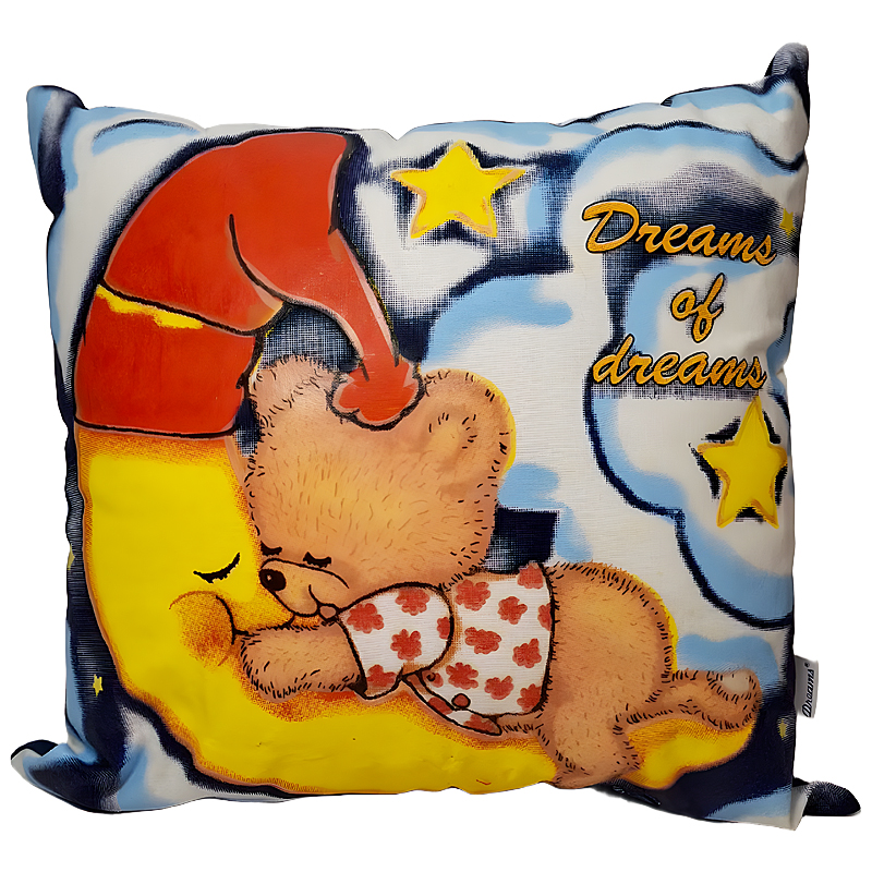 095-255-BL-1-LG.jpg Sleeping Teddy Glow Pillow - Image 1