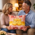 Two Giraffe Glow Pillow - Image 2