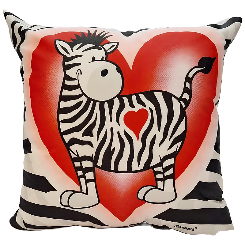 Zebra in Love Glow Pillow