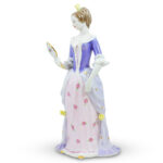 Lady with Mirror Porcelain Figurine by Hollohaza - Image 2
