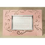 Pink Swirls Glass Frame