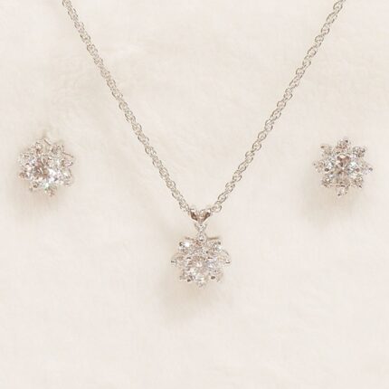 Floral Clear Jewel Set - Tiffany Fashion Jewellery