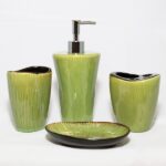 Green Palm Bathroom Set