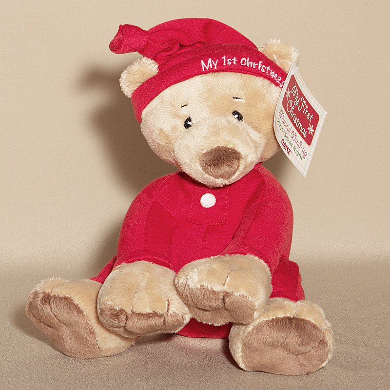 110-HX9000-LG.jpg My 1st Christmas Bear - Musical Plush Teddy - Image 1