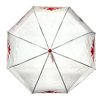 Maple Leaf Bubble Umbrella - Clear Dome Umbrella