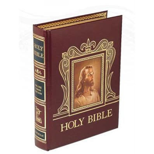124-8105-LG.jpg Deluxe Parish Edition Bible -Burgundy cover - Image 1