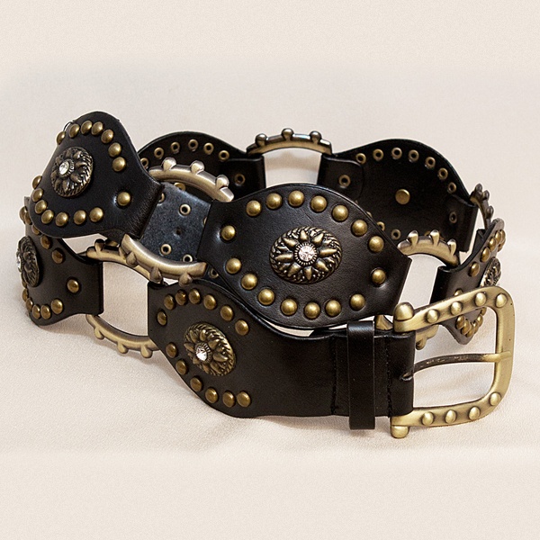 129-BE2_3.jpg Faux Leather Black Belt - Fashion Accessories - Image 1