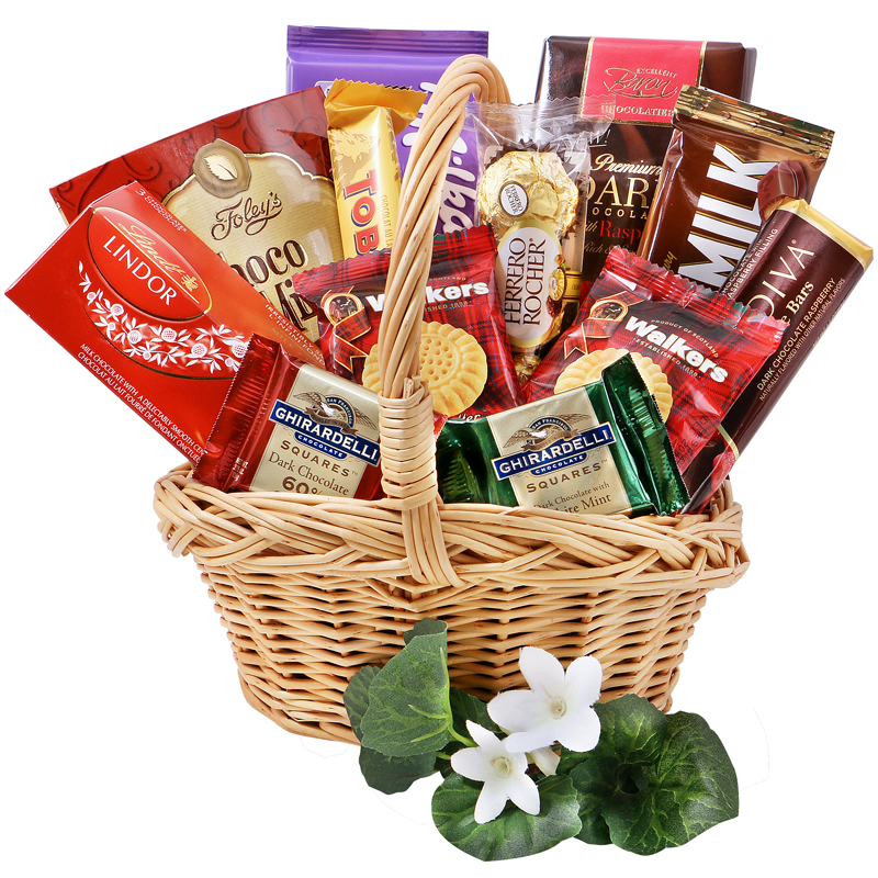 15013-LG-1.jpg Assorted Chocolate Lover's Gift Basket - Image 1