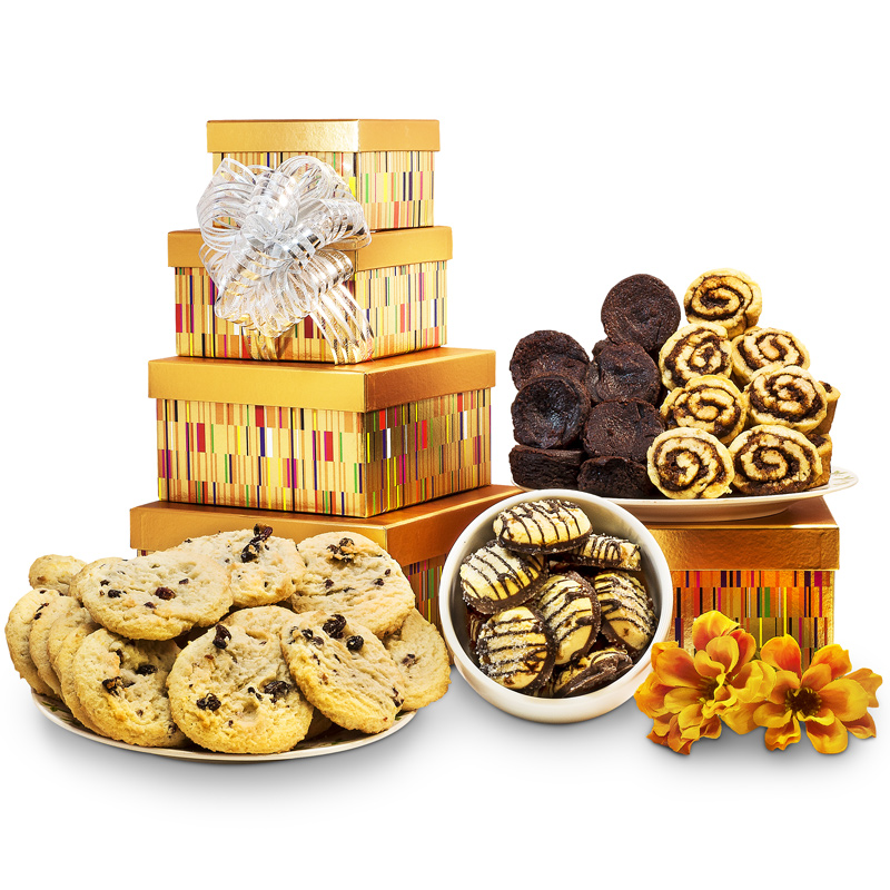 16102-LG.jpg Gourmet Cookies Tower Box - Image 1