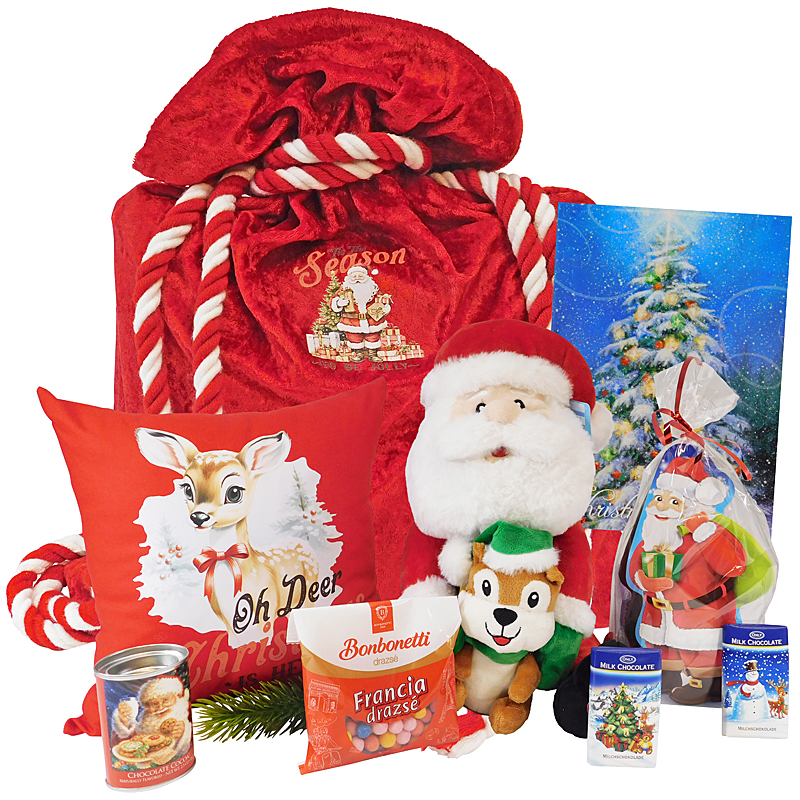 24026-s-XL-3.jpg Chip and Claus With Reindeer Pillow - Image 1