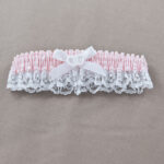 Linking Hearts - Pink Wedding Garter