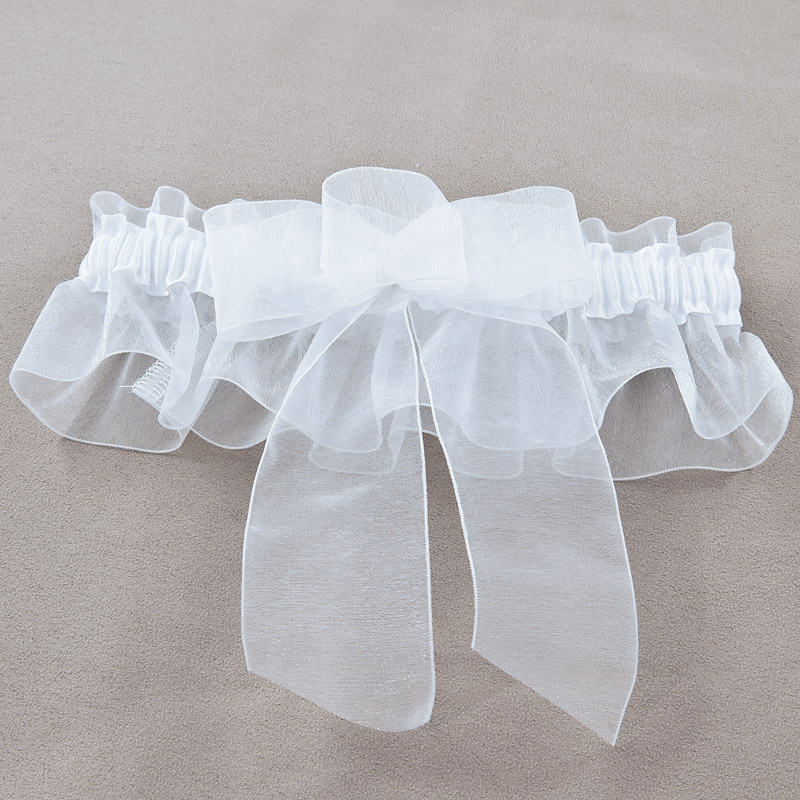 89701-LG.jpg Wedding Garter - Chiffon Satin - Image 1