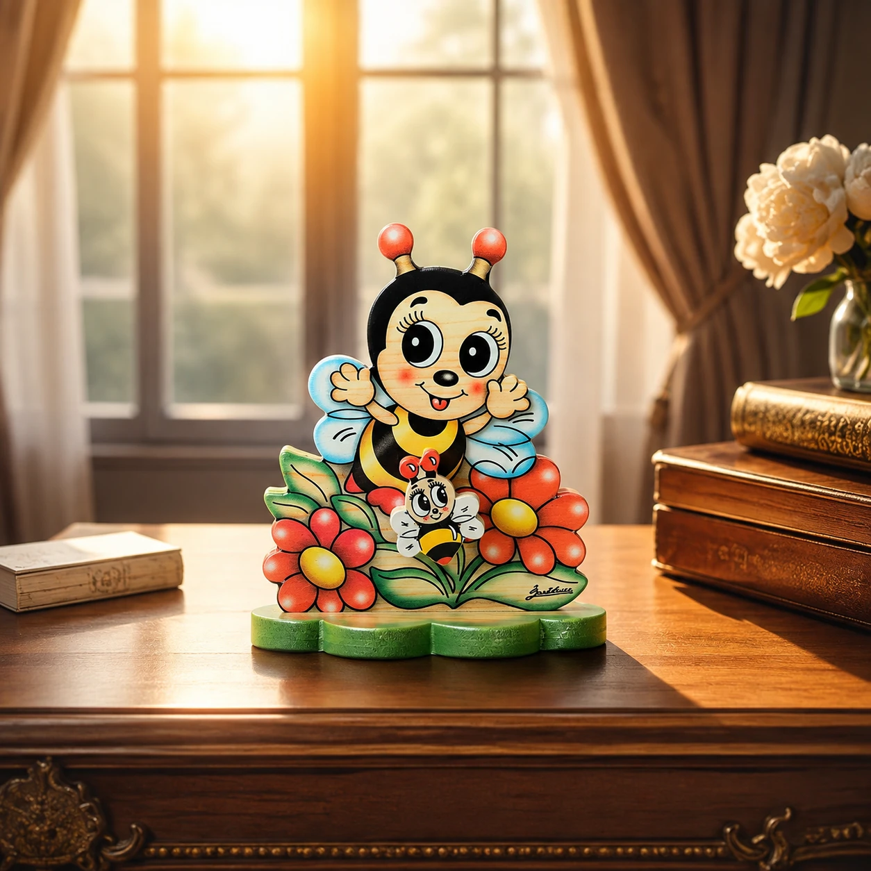 Bee in Flower Garden Table Music Box Bee in Flower Garden Table Music Box - Image 1