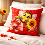 Bee in Giftbox Pillow - Image 4