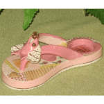 Pink breast cancer Awareness flip flop candle holder