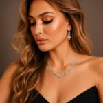 Floral Green Crystal Choker - Maya Fashion Jewellery