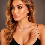 Floral Pink Crystal Choker - Maya Fashion Jewellery